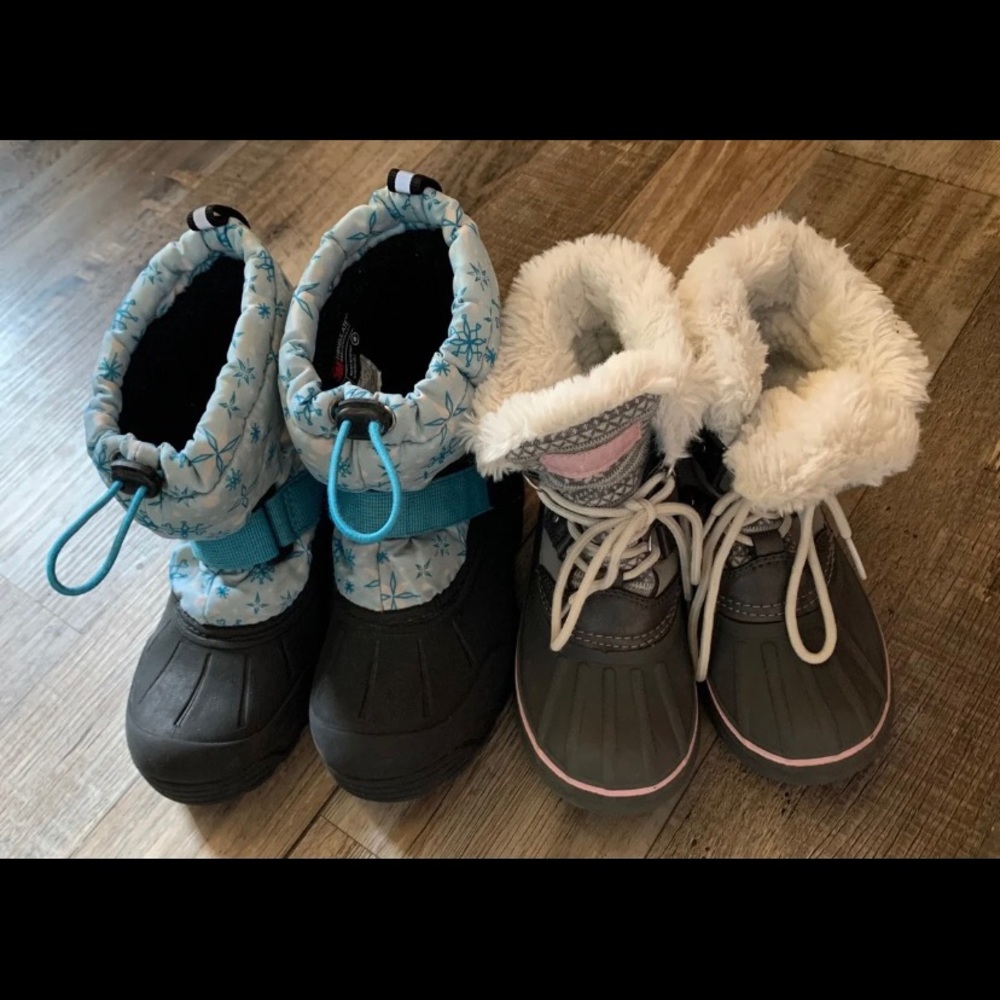 Girl’s Frozen snow boots & London fog snow boots.